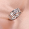 Amulet Atlantis Ring Stainless Steel Wide Minimalist Rings for Men Women Couple Wedding Anniversary Jewelry Gift - Image 3
