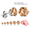 6Pair/Box Stud Earrings Cubic Zirconia 316L Stainless Steel Women Wedding Party Jewelry Accessories 3-8mm - Image 9