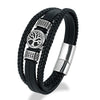Punk Style Stainless Steel Tree of Life Braided Multilayer Leather Bracelet For Men Women - Image 5