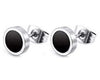 8 Pairs Earrings for Men Steel Mens Black Earrings Multipack Stud Huggie Small Hoop Earrings Set - Image 12