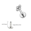 Titanium 16G Mini 4 Bead Cluster Labret Lip Ring Tragus Cartilage Helix Conch Earring Stud Nose Piercing - Image 9