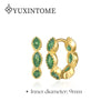 Silver Ear Needle Oval Small Zircon Hoop Earrings Colorful Zircon Gold Earrings for Women Party Jewelry - Image 16