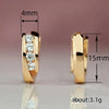 Brass Hoop Earrings with Cubic Zirconia Details in Gold-Tone and Silver-Tone - Image 5