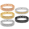 Multicolor Finish Stainless Steel Link Bracelet - Image 1
