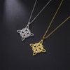 Stainless Steel Witchcraft Witch Knot Geometry Long Chain Necklace for Women Viking Pendant Chain Necklace Jewelry Gifts - Image 2