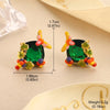 Colorful Enamel Flower Stud Earrings for Women Elegant Floral Petal Crystal Drop Earrings Jewelry Gift for Her - Image 16
