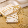 Ftcy 6 Pieces Upper Arm Bracelet for Women Silver Gold Color Bracelet Bangle Set Adjustable Armband - Image 3
