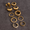 Stainless Steel Zircon Ring Asymmetric Size Double Flap Stackable Ring Women's Jewelry Party Gift - Image 5