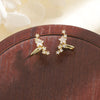 A Girl 1Pcs Stars Five-Pointed Star Zircon Earring Flowers Inlaid No Ear Hole Ear Clip on Earring for Girl Women Gift - Image 4