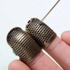 2PCS Vintage Adjustable Thimble Hand Sewing Thimble Ring Home Non-Slip Needle Press Finger Sleeve - Image 1