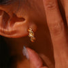 Twisted Chunky Round Hoop Earrings For Woman De Acero Inoxidable - Image 1