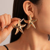 Punk Metal Starfish Stud Earrings for Women Gold Color Star Geometric Temperament Earrings Summer Jewelry Gift - Image 10