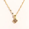 316L Stainless Steel Chain Violet Clover Pendant Necklace for Women Colored Crystal Neck Female Wedding Jewelry Gift - Image 9