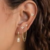3PCS Stainless Steel 12 Constellation Birthstone Earrings Set for Woman Cartilage Piercing Earrings Jewelry - Image 3