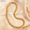 Mhs.sun 4/6/8/10MM Pearl Stainless Steel Bead Necklaces Classic Gold Plated For Women Men Daily Party Jewelry Gifts - Image 12