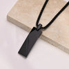 Mens Stylish Geometric Rectangle Pendant Necklace,Stainless Steel Length Adjustable Box Chain, Male Jewelry Gift - Image 9