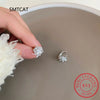 Baby Princess Silver Shiny Zircon Sweet Snowflake Hoop Earring For Girl Child Wome Beautiful Aros Huggies Earring Jewelry - Image 4