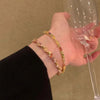 Colorful Crystal Zircon Bracelet for Women Adjustable Opening Bracelet Bangle Wedding Charm Jewelry Gifts - Image 3