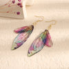 Rainbow Gradient Color Resin Double Butterfly Wings Long Drop Earrings for Women Gold Plated Alloy Wedding Jewelry - Image 10