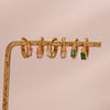 Dainty Cute Girl's Mini Size Hoop Earrings Square Shape Zircon Stone Gold PLated Stainless Steel Huggies Earring - Image 5