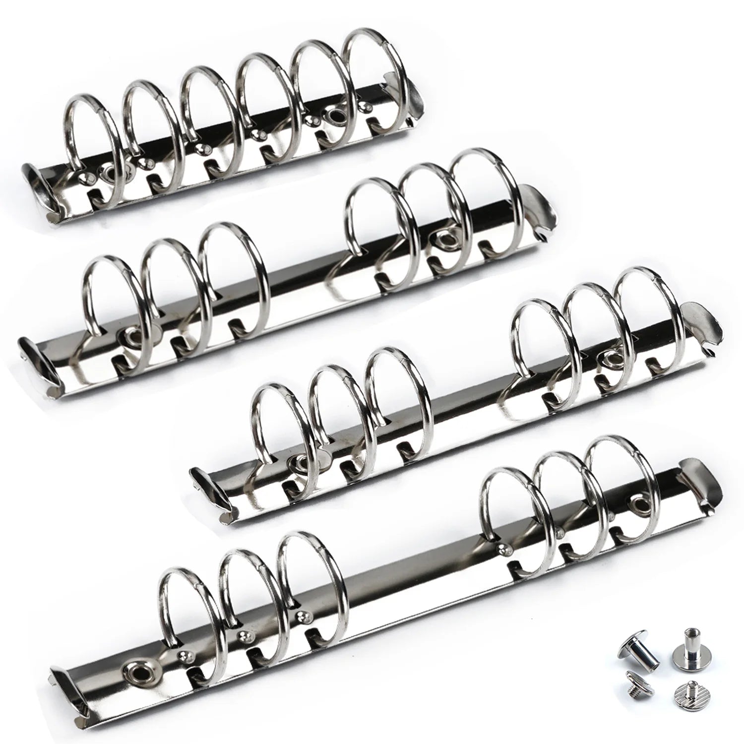 High-quality Metal Ring Binder Clips for Loose Leaf Notebook, Detachable A5 Personal A6 A7 Binder Rings for Planner Accessories - Image 1