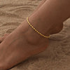 Stainless Steel Boho Ball Beaded Chain Anklet for Women, Gold Plated Simple Foot Ankle Bracelets, on Leg Jewelry - Image 1