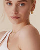 Gold Plated Silver Post Small Chunky Hoops Earrings Thick Lightweight Gold Hoop Earrings for Women Retro style - Image 6