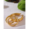 Minimalistic Big Sleek Metal Round Hollow Hoop Earrings Anti Allergic 316L Stainless Steel Simple Ear Jewelry - Image 6