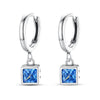 Silver Color Earrings Blue Zircon Stars Moon Irregularity Earrings For Woman Birthday Jewelry Gifts - Image 30