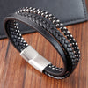 Leather Bracelet Infinity Shape Special Pattern Men's Bracelet for Men Stainless Steel Jewelry Accessories Gift - Image 13