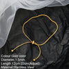 Simple Design Stainless Steel Pull-out Adjustable Bracelet Golden Color Snake Chain Bangle for Women Girl Men Beads Jewelry Gift - Image 4