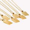 Individuality MessageTarot Necklace Stainless Steel Gold Plated Square Geometric Gold Necklace - Image 2