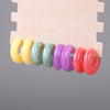 Boho 4 pair/set Multicolor Acrylic Small Hoop Earrings Resin Geometric C Shape Drop Earring Jewelry Sets for Women - Image 18