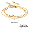 Stainless Steel Bohemia Gold Color Aircraft Anklets Two Layer Foot Legs Anklet Foot Chain Jewelry Accessories Gifts - Image 9