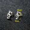 1 Pair Mini Music Earrings Stainless Steel Lovely Small Ear Studs for Women Charm Musical Note Earring Jewelry Gift - Image 2
