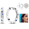Silver Hoop Earrings For Woman Zircon Heart Shape Star Eardrop Earring Jewelry - Image 15