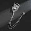 Crown Chain Brooch Vintage Tassel Crystal Brooch Temperament Rhinestone Lapel For Women Dress Mens Shirt Suit Set Collar Jewelry - Image 14