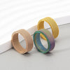 Titanium Steel 8MM Grid Mesh Ring Woman For Men Simple Multi-color Jewelry Party Gifts - Image 3