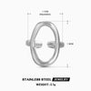 Hollow Heart Open Ring in Stainless Steel Adjustable - Image 26