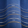 Stainless Steel Cable Chain Necklace in 0.8 mm 1.1 mm and 1.5 mm Widths - Image 3