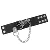 Cool Gothic PU Leather Studded Bracelet Adjustable Punk Goth Cuff Spike Bracelet Gothic Rivet Wristband for Men Women - Image 8