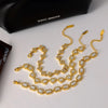 Sparkling Oval Zirconia Tennis Chain Bracelet Gold Plated Stainless Steel Dainty Chain Jewelry for Women Gift - Image 1