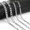5MM/7MM Basic Punk Stainless Steel Chain Necklace For Women Men Cuban Figaro Braided Wheat Link Choker - Image 1