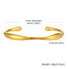 Chic Mobius Cuff Bangle Bracelets Women Men,Gold Color Thin 4MM Stainless Steel Twisted Wristband Gift Jewelry - Image 9