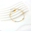 Stainless Steel Thin Round Snake Bracelet Beans Ovals Beads Charm Wristband Korean Jewelry Adjustable No Fade - Image 4