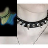 Punk Long Spike Choker Faux Leather Collar for Women Men Cool Big Rivets Studded Chocker Goth Style Necklace Accessories - Image 4