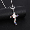 Catholic Jesus Cross Stainless Steel Necklace Saint Benedict Crystal Virgin Mary Pendant Crucifix Male Necklaces Jewelry Cruz - Image 5