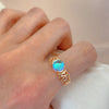 Texture Gradient Zircon Rings Rose Gold Color Gothic Jewelry Daily Unusual Rings For Women - Image 5