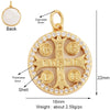 Shell Gold Inlaid Zirconia Charm Geometry Pendant,Holy Religious Jesus Virgin Mary Jewelry Necklace Accessories Supplies - Image 21