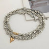 Two-Piece Irregular Bead Necklace Set with Heart Pendant - Image 6